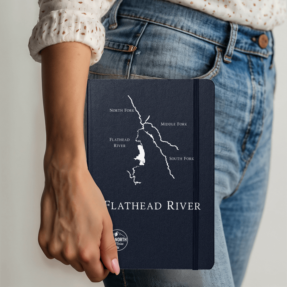 River’s Edge Journal – White Etched Hardcover UltraHyde Journal Outdoor Reflection