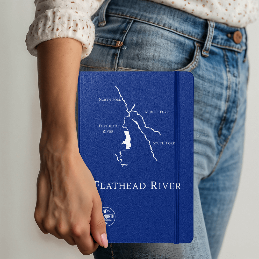 River’s Edge Journal – White Etched Hardcover UltraHyde Journal Outdoor Reflection