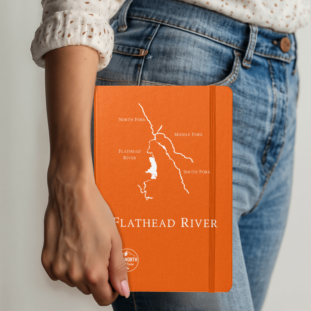 River’s Edge Journal – White Etched Hardcover UltraHyde Journal Outdoor Reflection