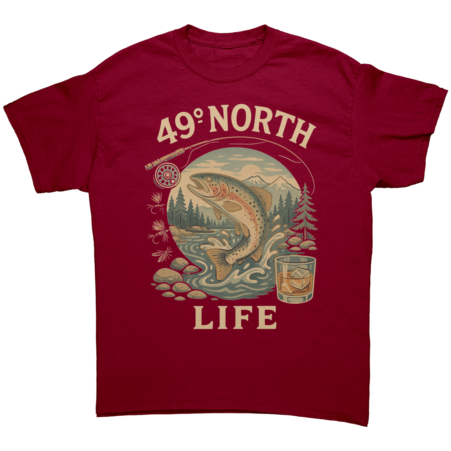 49_North_Lifestyle_Gear_T-shirt_Cardinal_Red_Front_Mockup.png