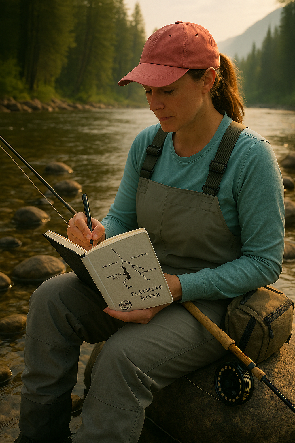 River’s Edge Ambassador Journal – Leatherette Hardcover with Black-Etched River Map