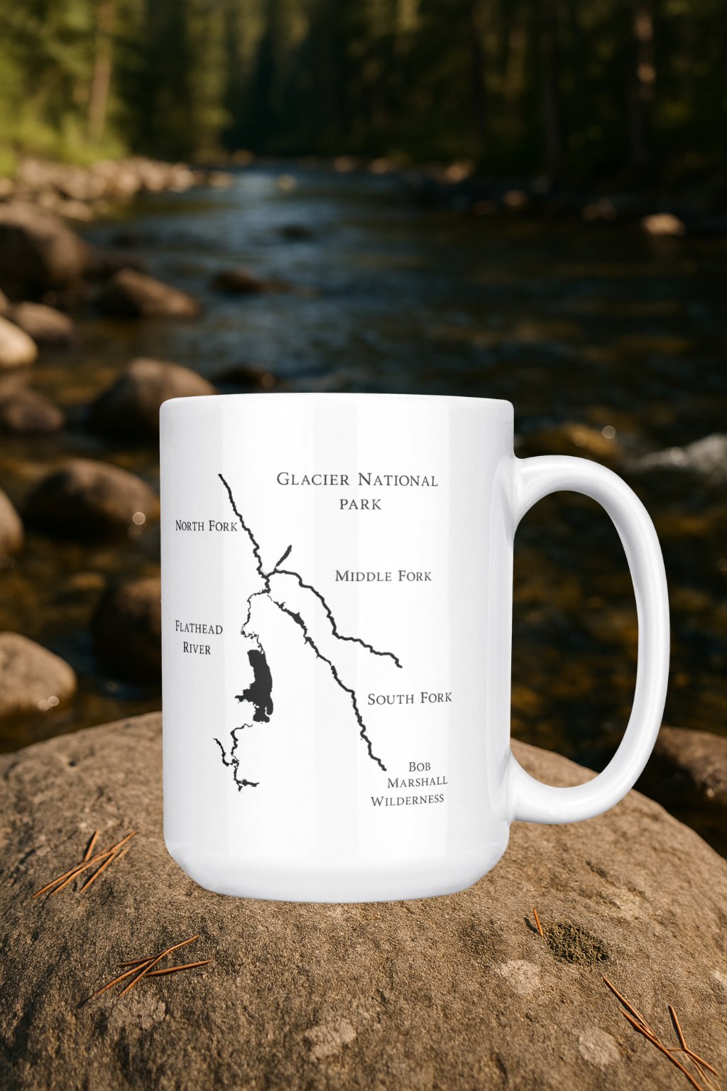 Montana Morning Mug – Flathead River Edition (15oz Ceramic)