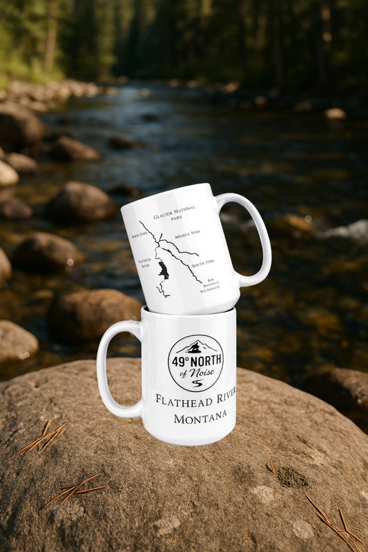 Montana Morning Mug – Flathead River Edition (15oz Ceramic)