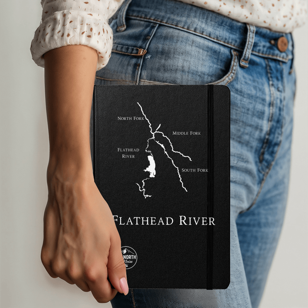 River’s Edge Journal – White Etched Hardcover UltraHyde Journal Outdoor Reflection