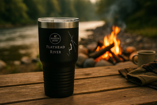Montana Morning 30oz Etched Tumbler — Flathead River Edition